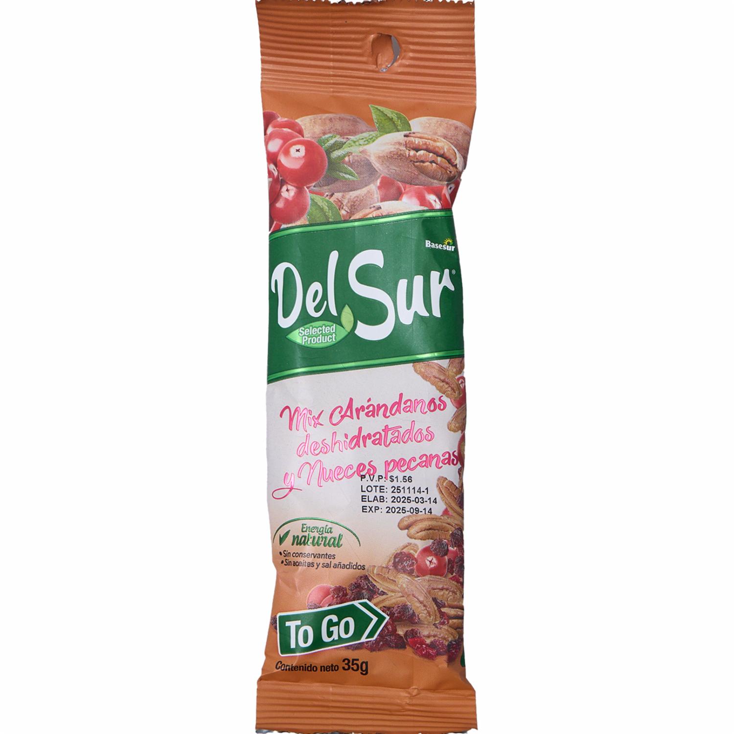 Frutos Secos Mix Arándano Y Pecana DEL SUR 35 G