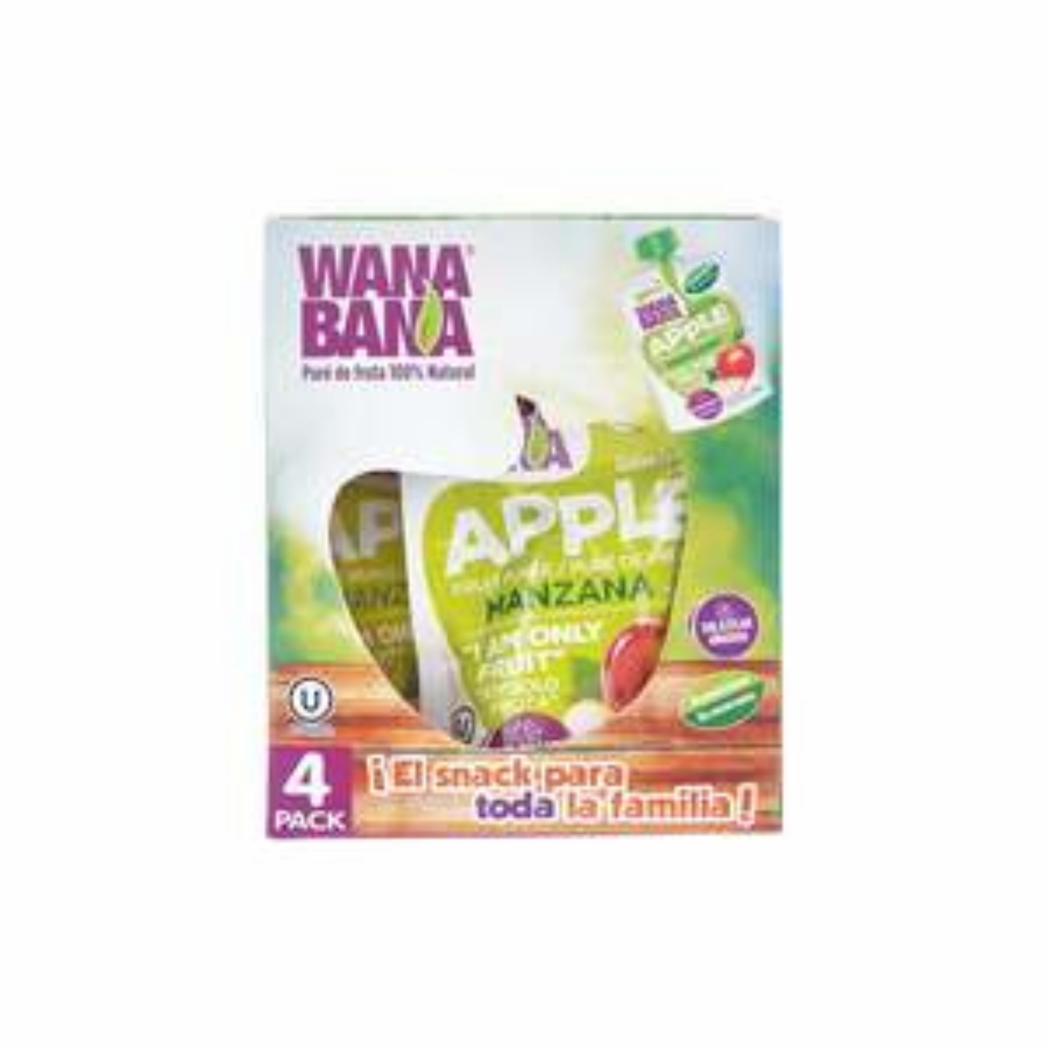 Pouch Sabor Manzana WANA BANA 4 X 90 Ml