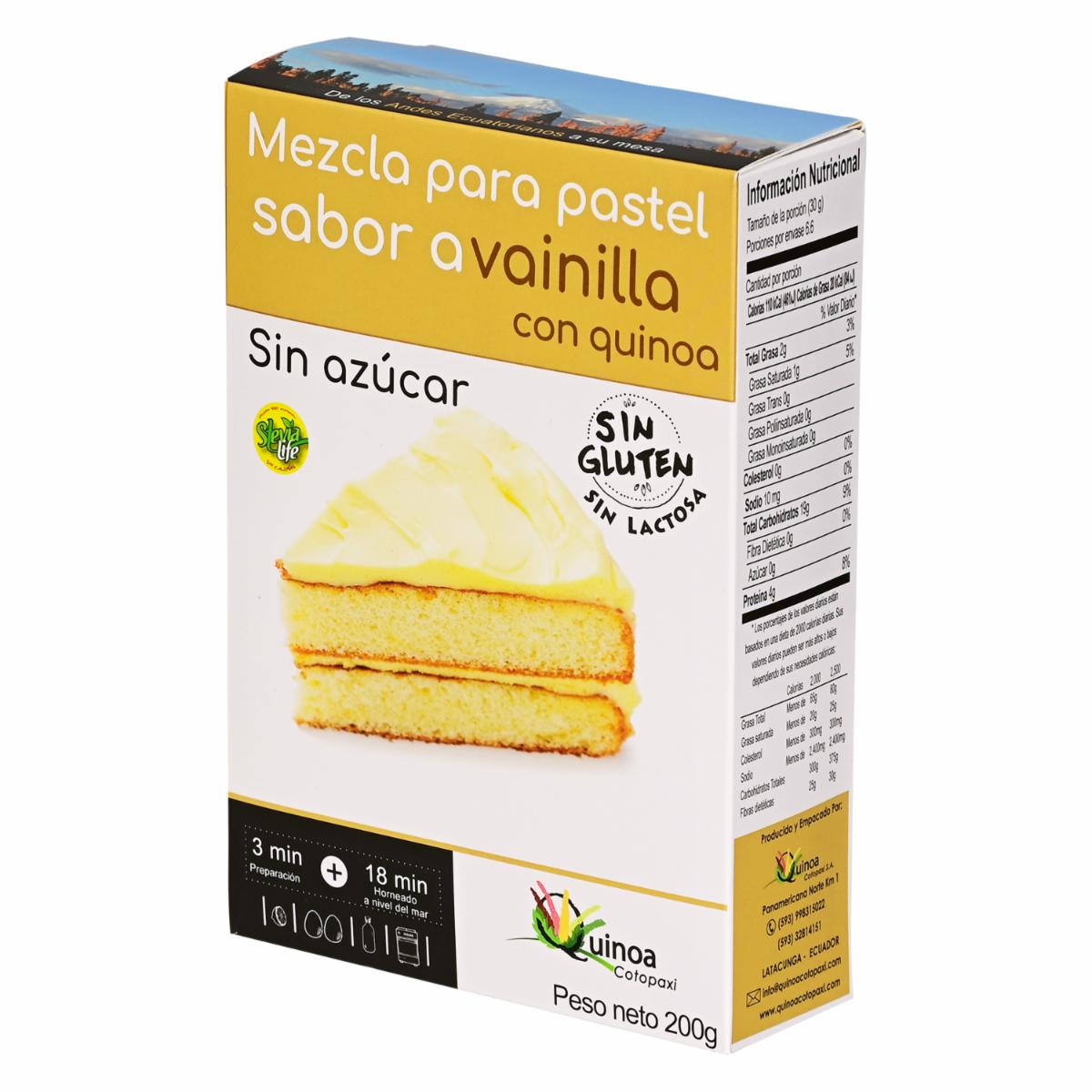 Premezcla De Quinua Para Pastel De Vainilla QUINOA COTOPAXI 200 G
