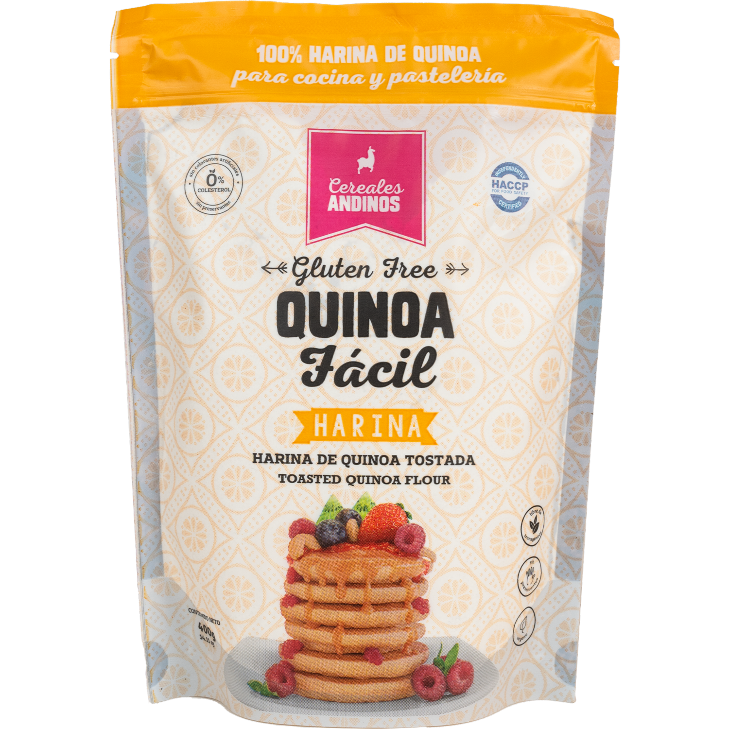 Harina De Quinoa Tostada Quinoa Fácil Libre De Gluten CEREALES ANDINOS 400 G
