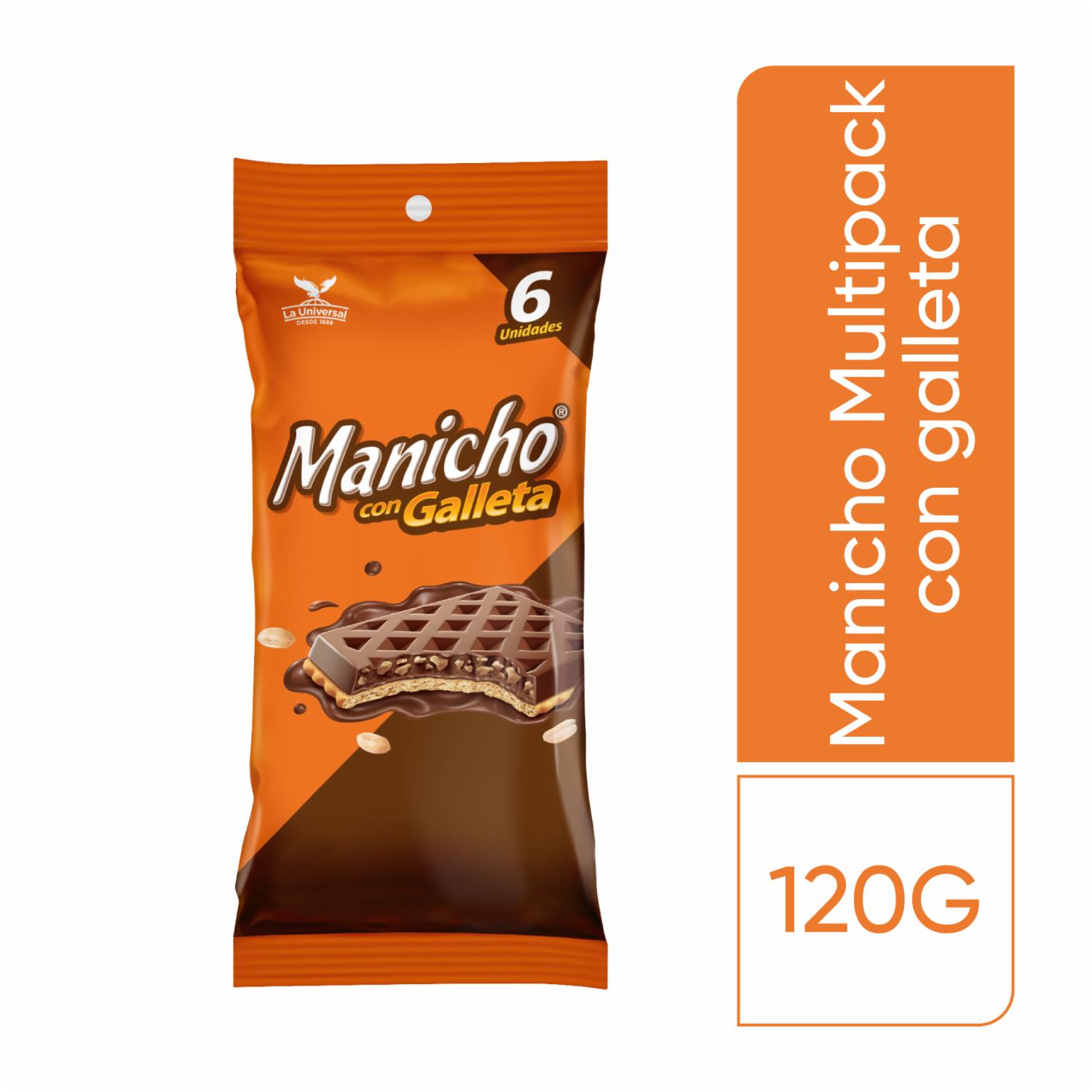 Chocolate Con Galleta Multipack MANICHO 120 G