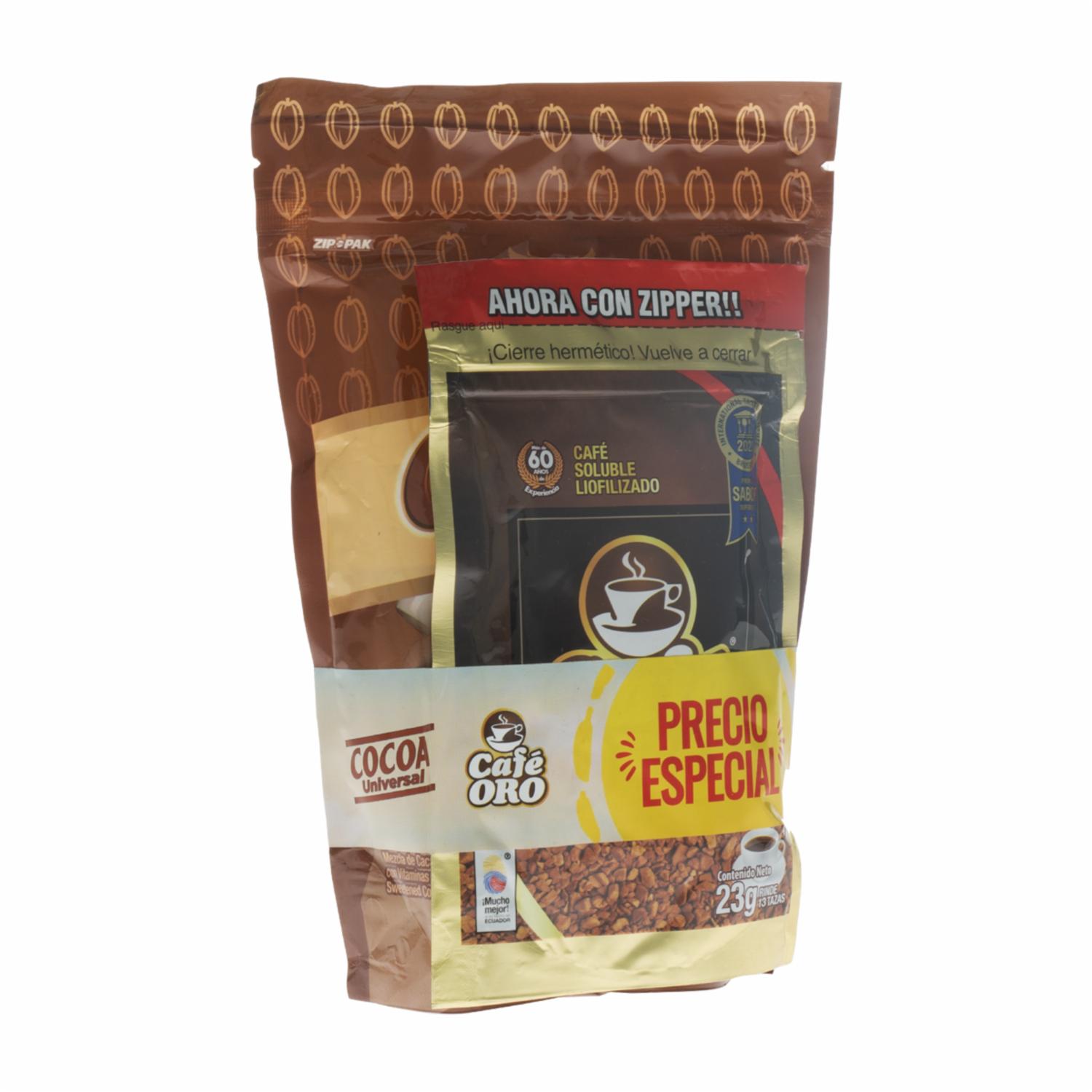 Cocoa En Polvo + Café Oro COCOA 160 G + 23 G
