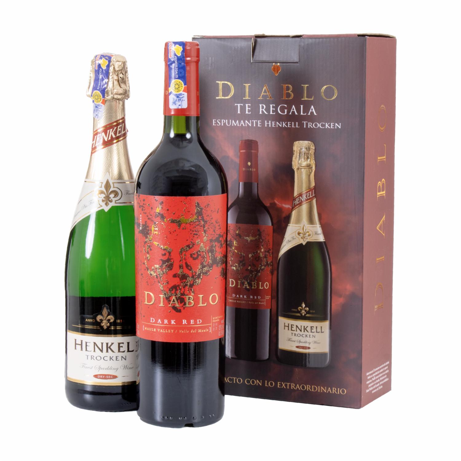 Vino Tinto + Henkell Trocken DIABLO Pack 2 X 750 Ml