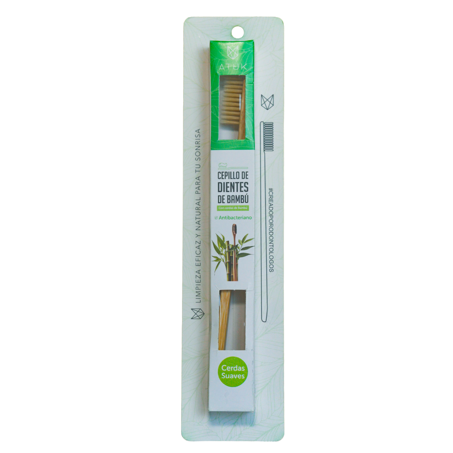 Cepillo Dental Cerdas De Bambú ATUK 1 U