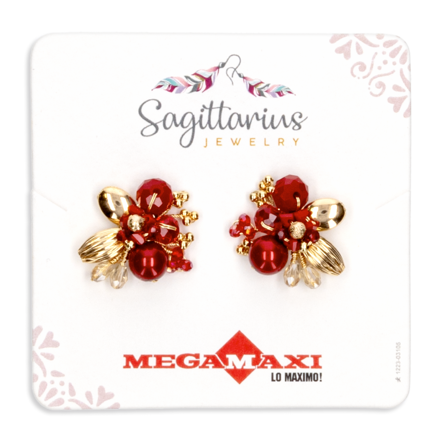 Aretes Para Dama Diseño Fabiola Dorado SAGITTARIUS JEWERLY 1 Par