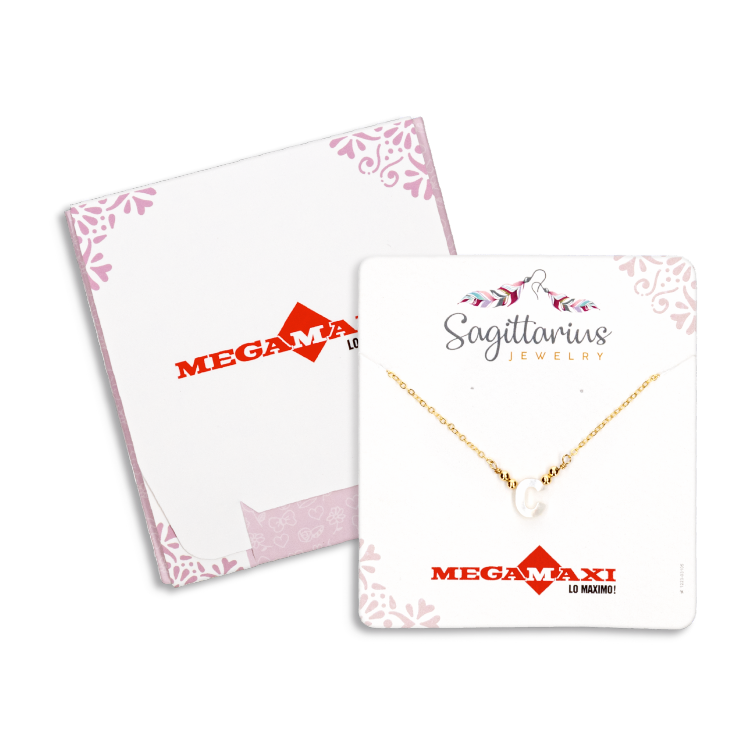 Collar Para Dama Diseño Nácar Con Dije Letra C SAGITTARIUS JEWERLY Unidad
