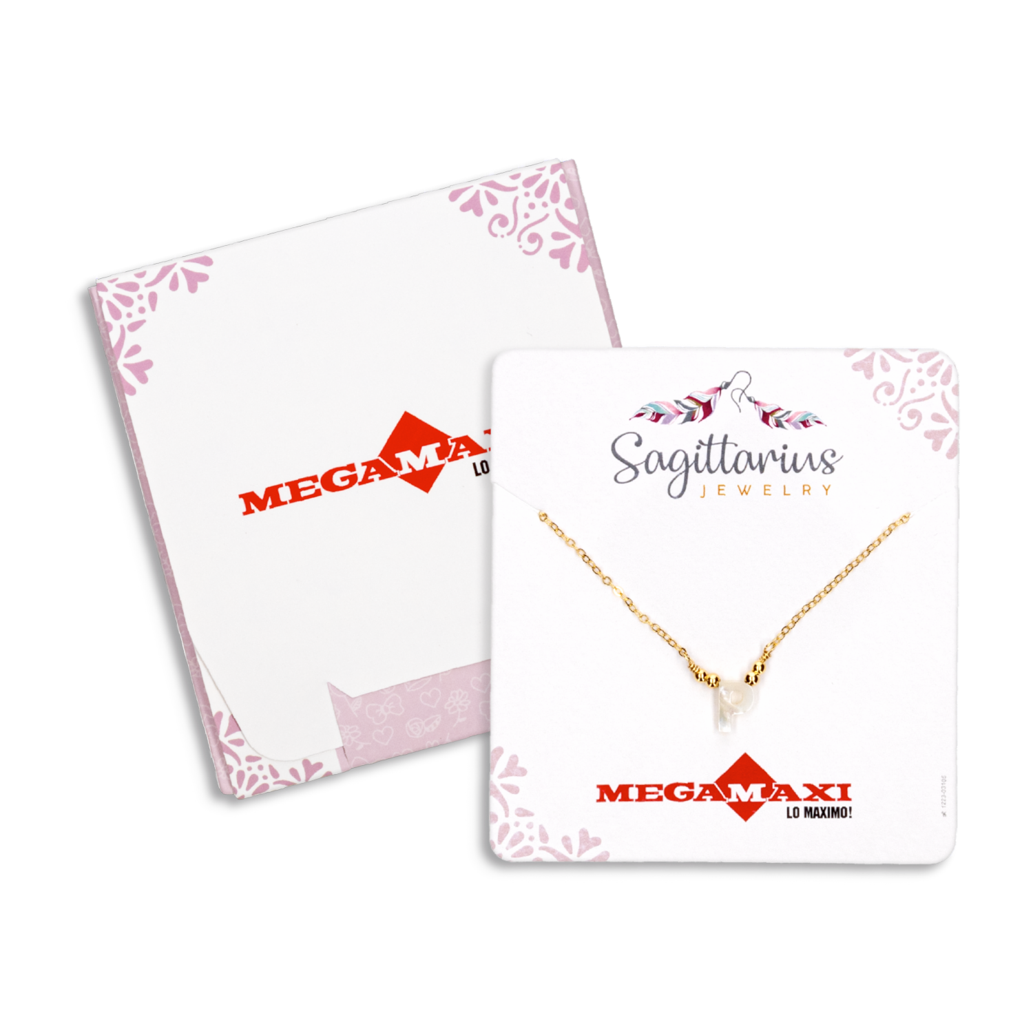 Collar Para Dama Diseño Nácar Con Dije Letra P SAGITTARIUS JEWERLY Unidad