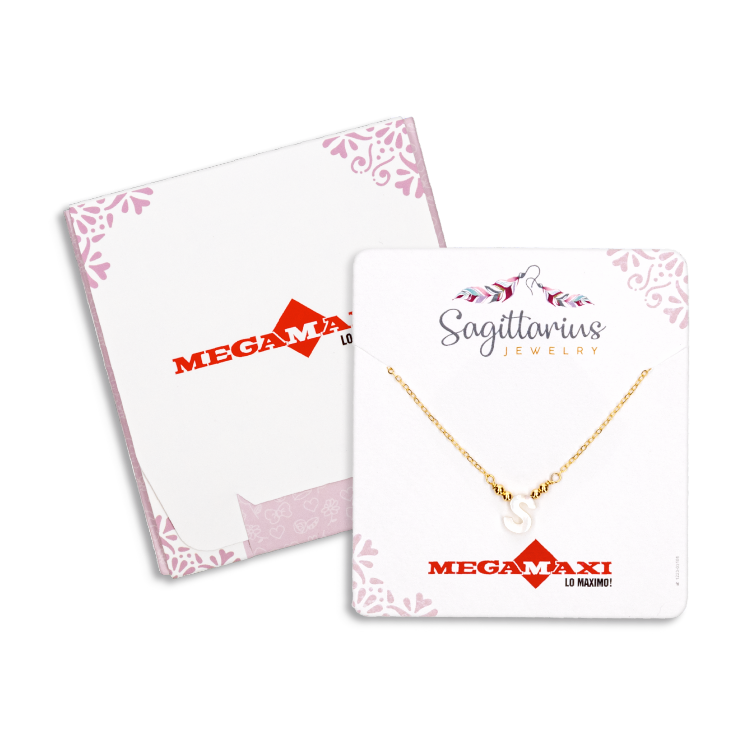 Collar Para Dama Diseño Nácar Con Dije Letra S SAGITTARIUS JEWERLY Unidad