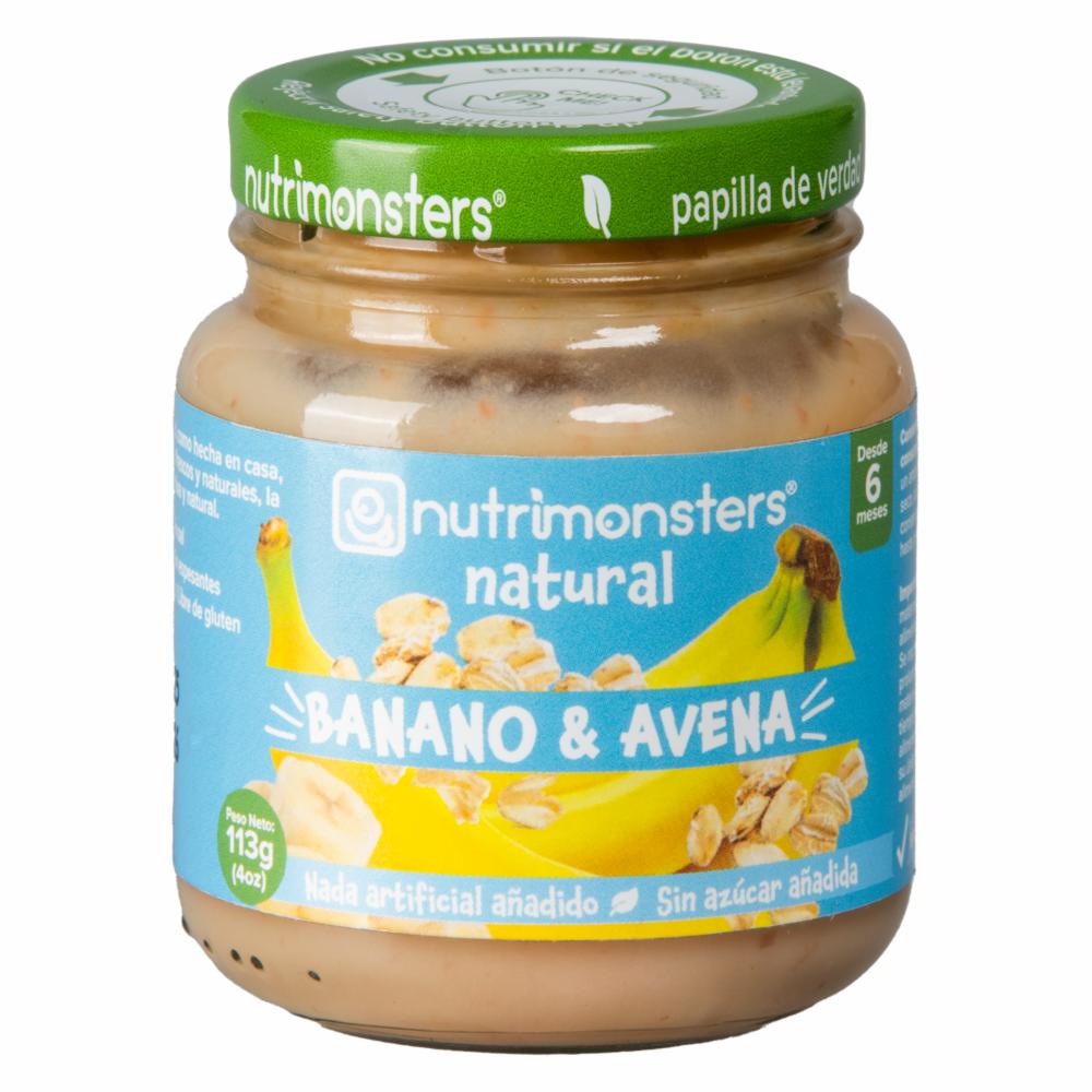 Compota Banano Y Avena Sin Gluten NUTRIMONSTERS 113 G - Supermaxi