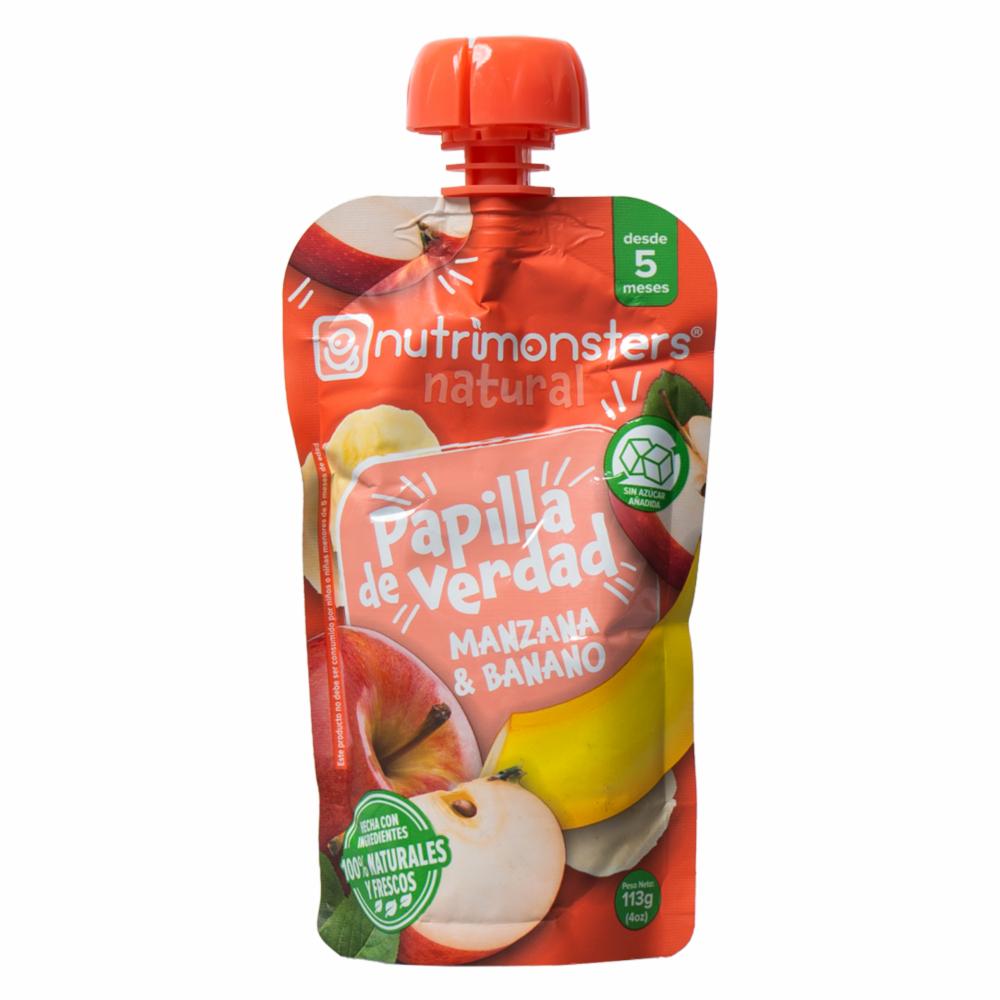 Compota Pouch Manzana Y Banano NUTRIMONSTERS 113 G - Supermaxi