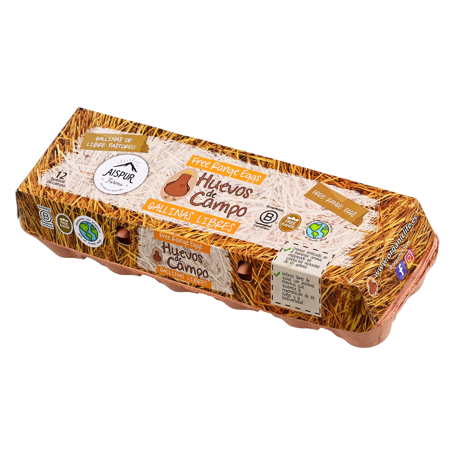 Huevos De Campo De Gallinas Libres X12 Uds ORGANIC LIFE