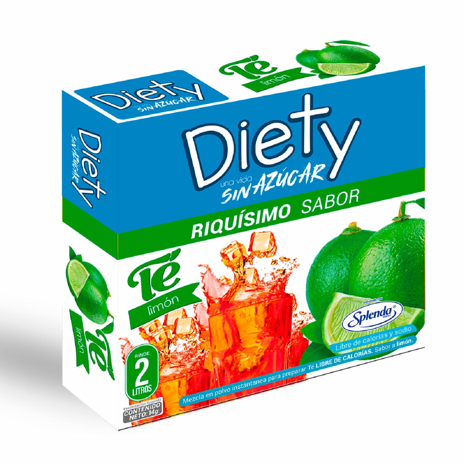 Mezcla Para Té En Polvo Sabor A Limón Sin Azúcar DIETY 2 Litros