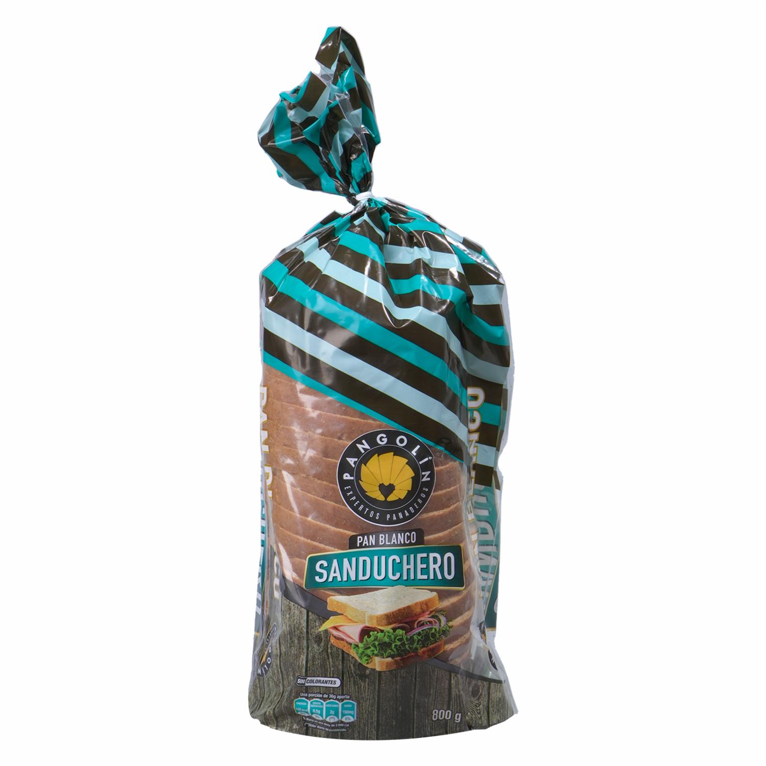 Pan Blanco Sanduchero PANGOLÍN 800 g