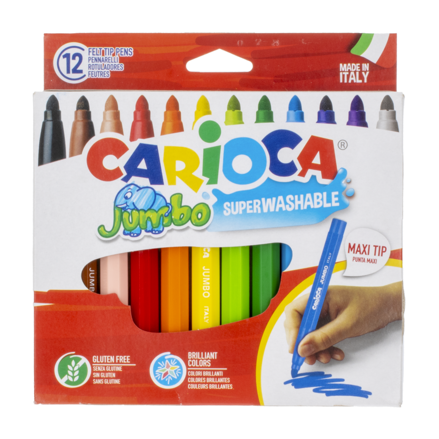 Marcador Jumbo Lavable CARIOCA X 12 Uds