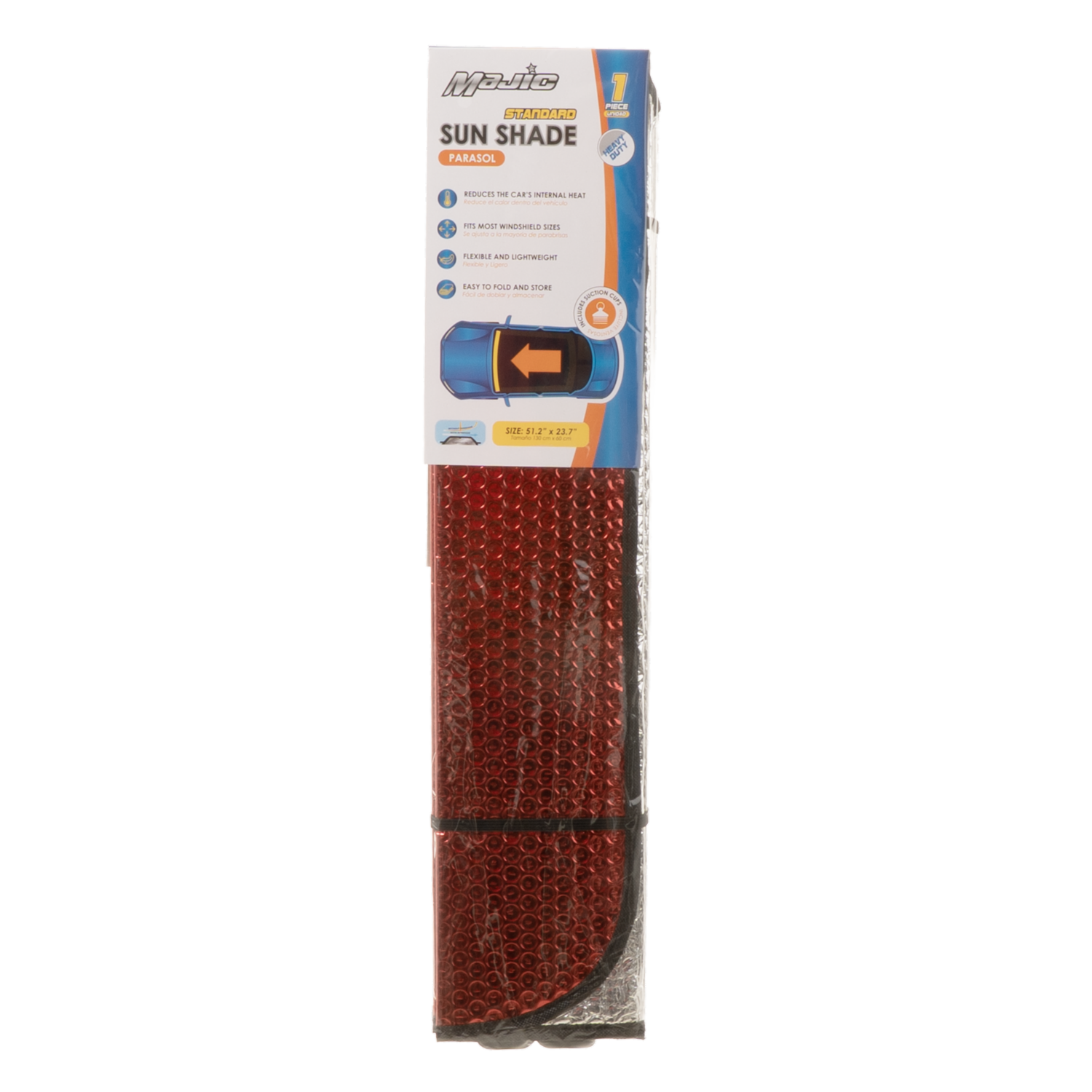 Cobertor Solar Para Auto Color Rojo MAJIC Unidad