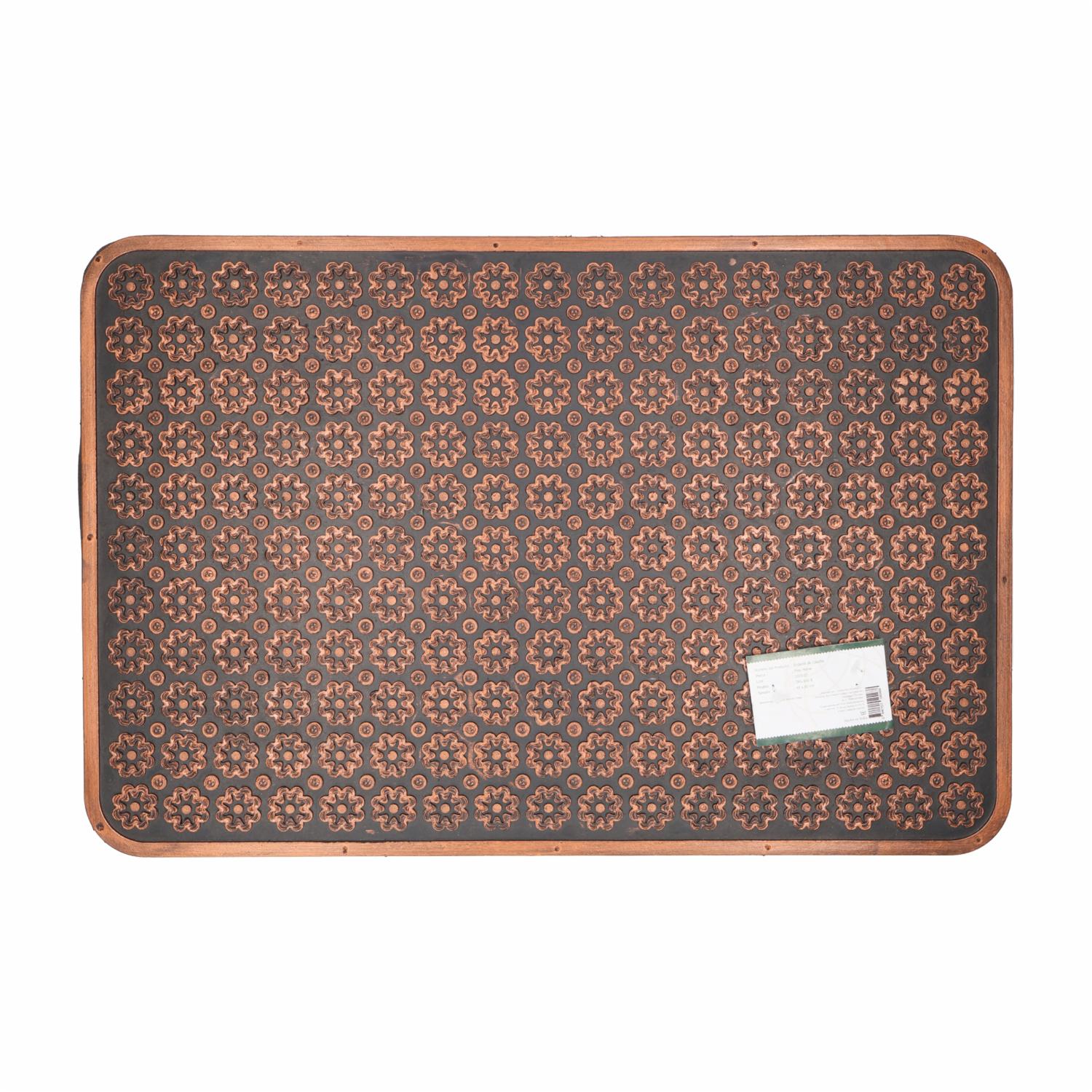 Rodapié Diseño De Flores Cobre FREE HOME 40 X 60