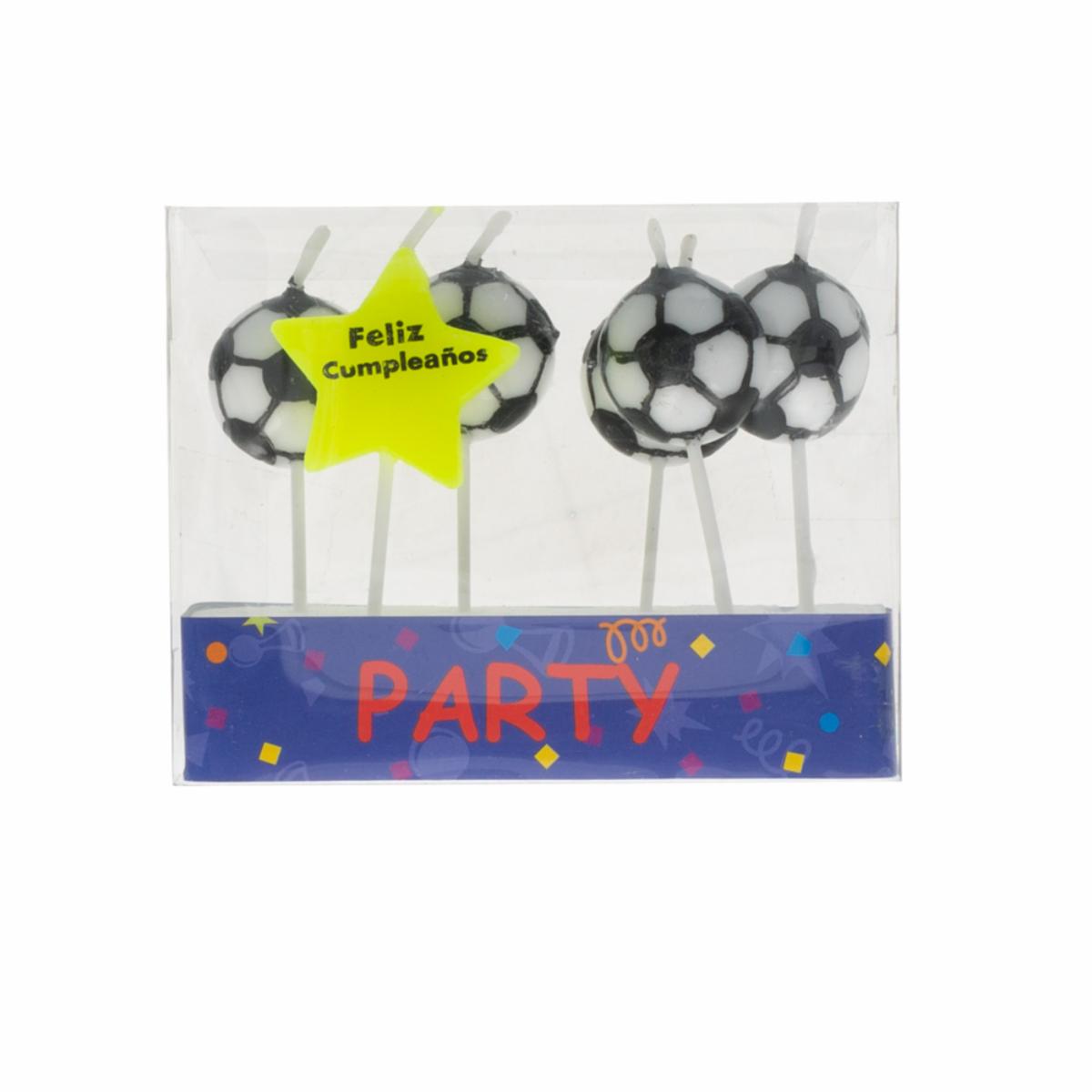 Velas Pelotas Futbol PARTY X 6 Unidades