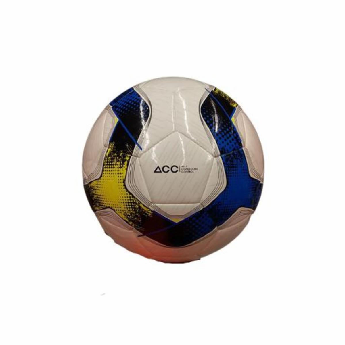 Pelota Fútbol Blanco Amarillo Y Azul MOX Numero 5