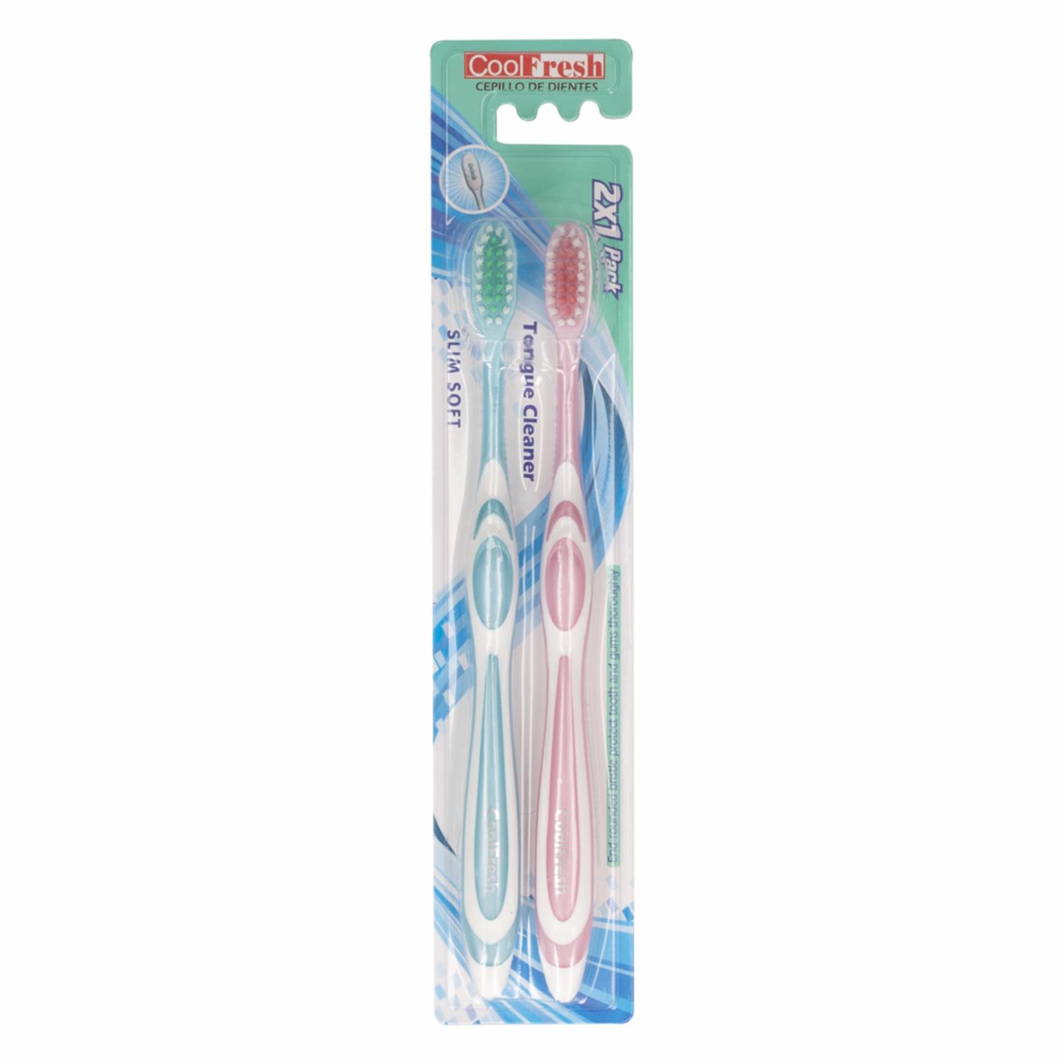 Cepillo Dental Cerdas Suaves COOLFRESH Pack X2 U