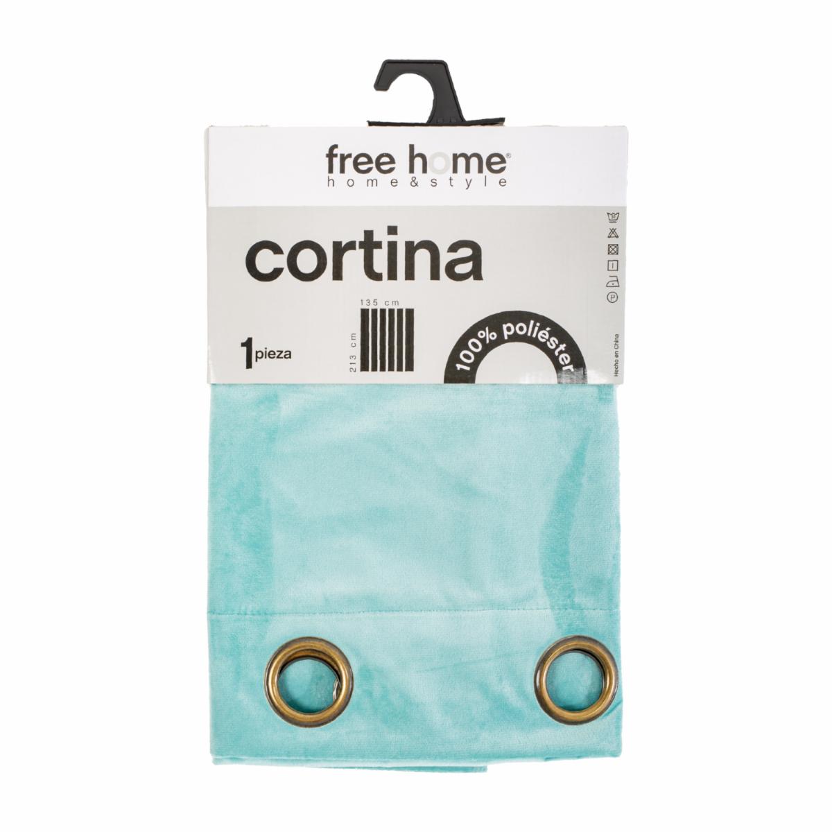 Cortina De Área Black Out Aqua FREE HOME 135 X 213 Cm