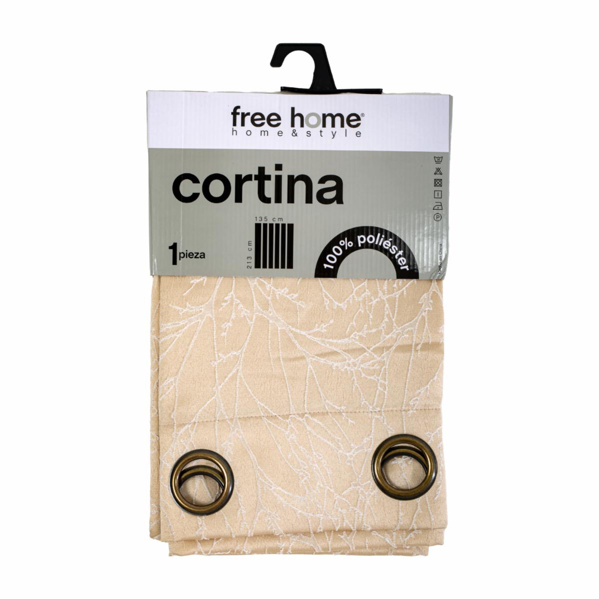 Cortina De Área Beige FREE HOME 135 X 213 Cm