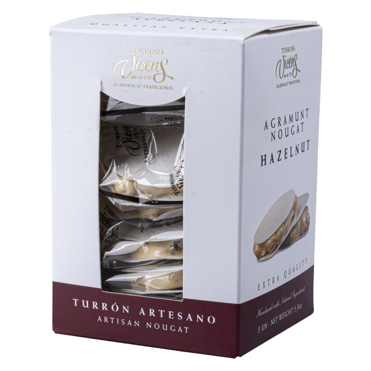 Turrón De Avellana Oblea Sin Gluten VICENS 150 G