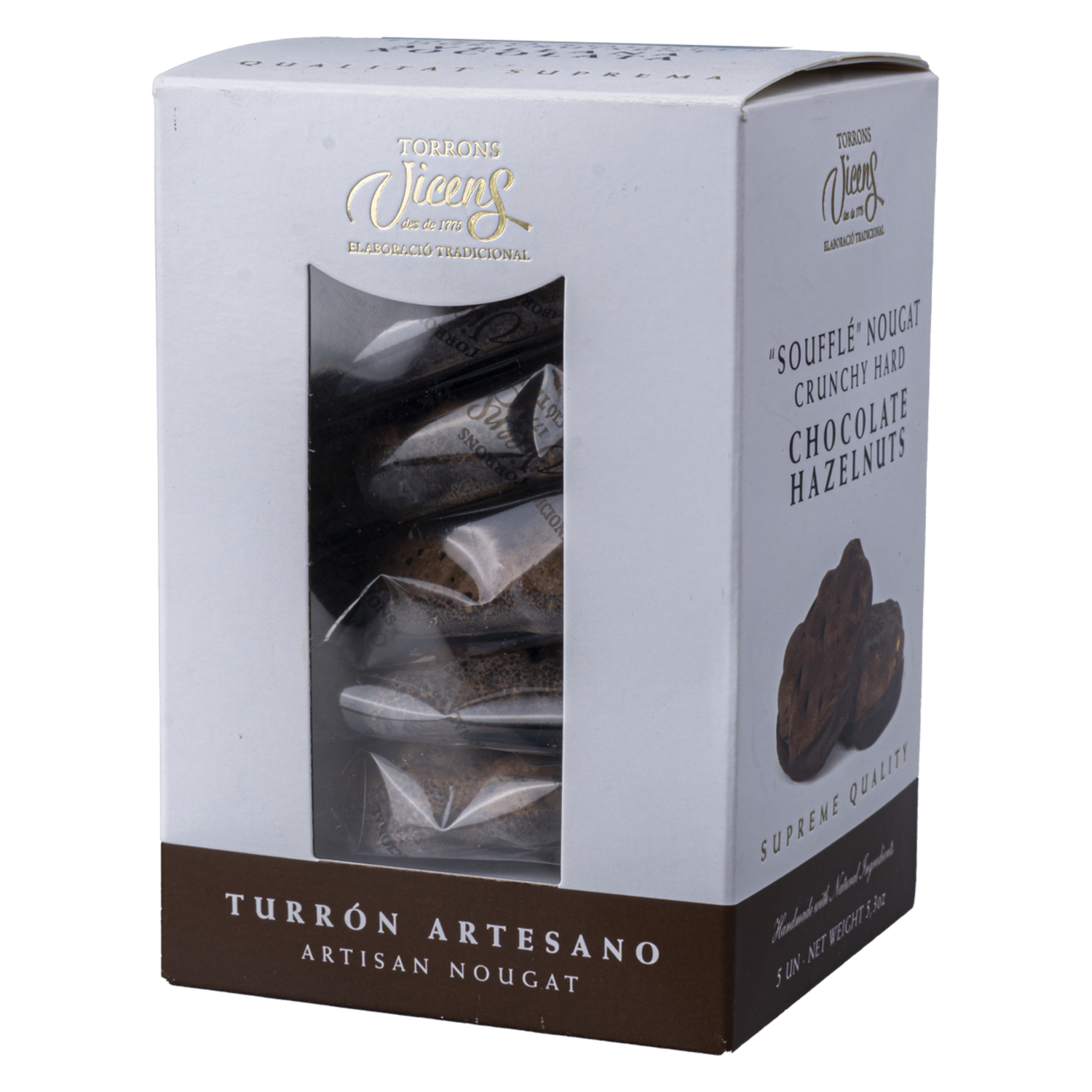 Turron Souffle Duro Crujiente Avellana VICENS 150 g