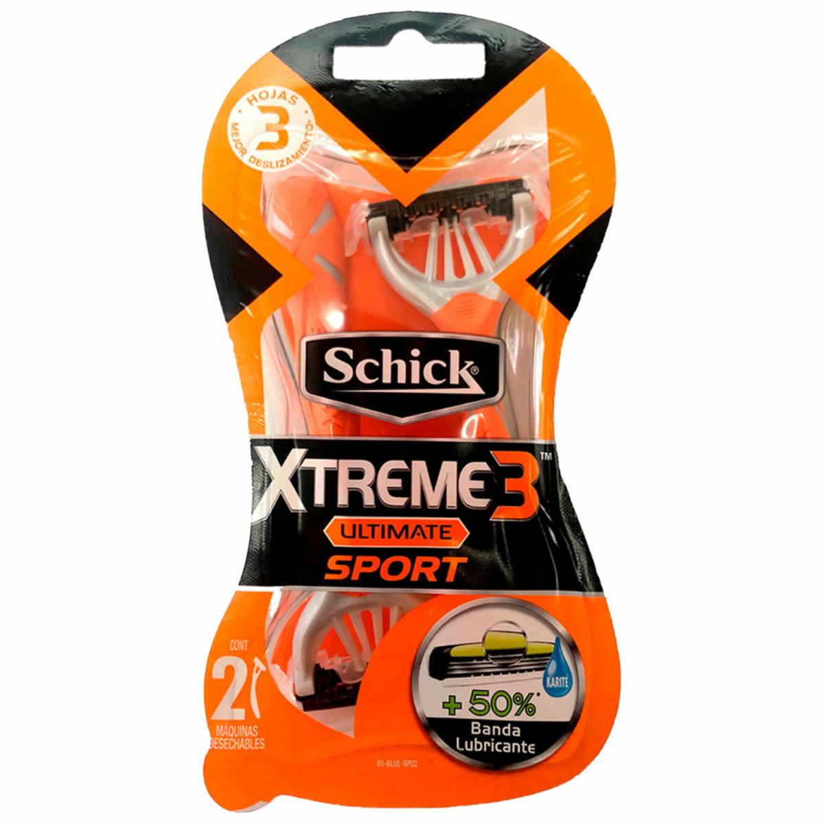 Afeitadora Desechable Para HombreXtreme3 Ultimate Sport SCHICK X2 Uds