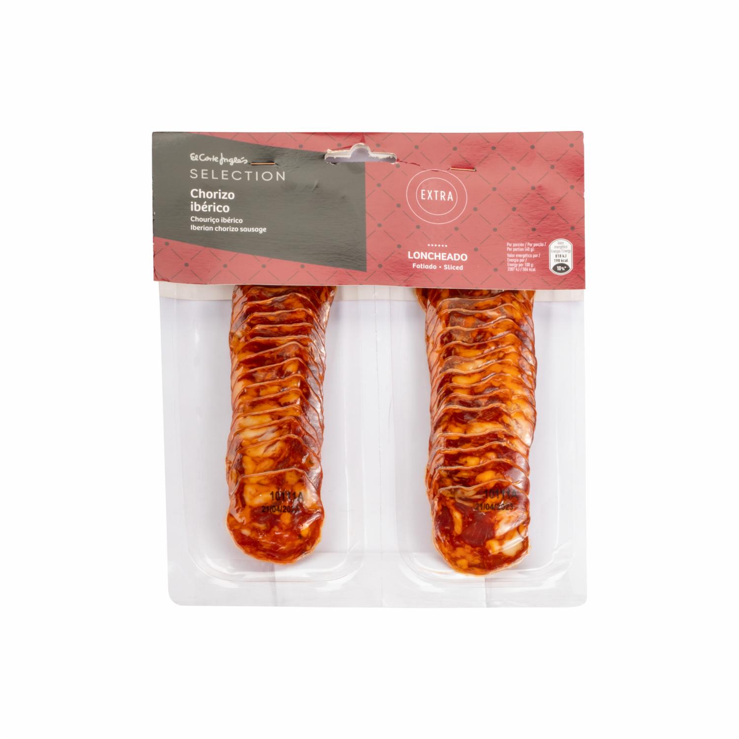 Salchicha Curada Cerdo Ibérico En Lonchas Tipo 1 EL CORTE INGLÉS De 2 X 75 G