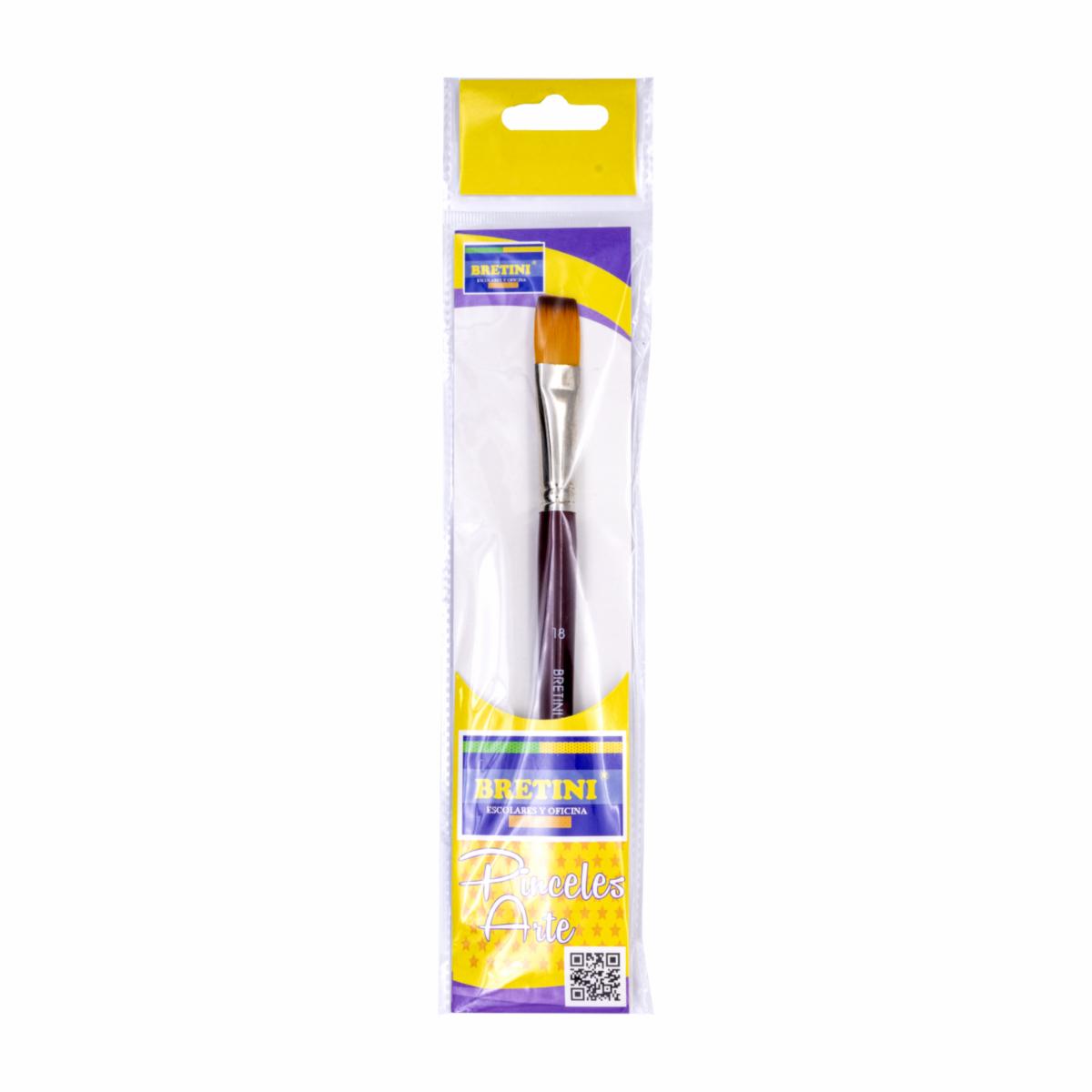 Pincel Plano N18 BRETINI X1