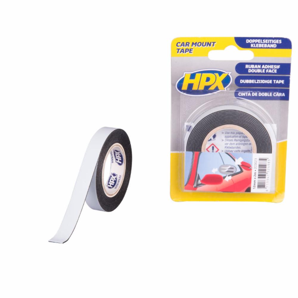 Cinta Adhesiva Doble Faz Negra HPX 19mm X 2M