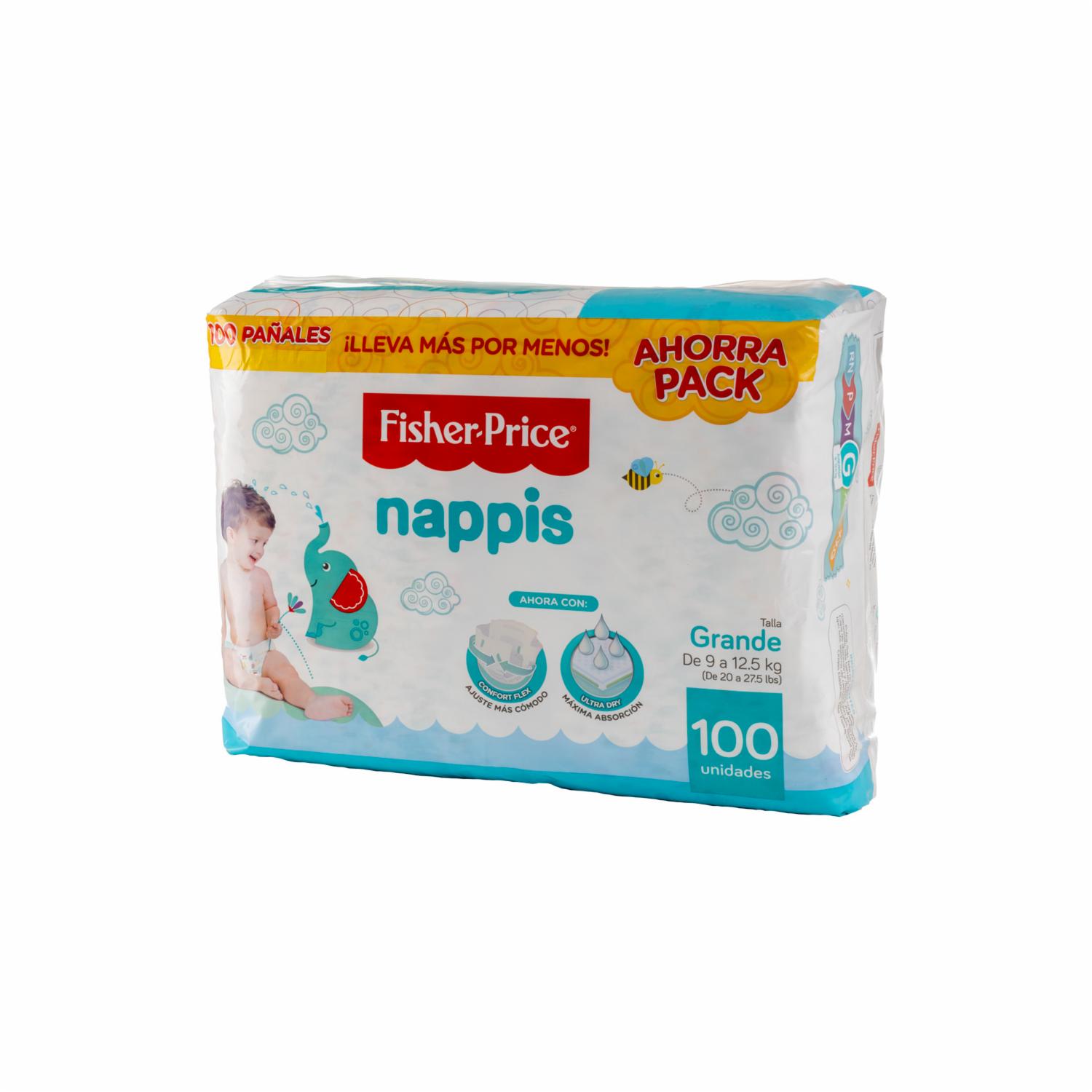 Pañales Para Bebés Talla Grande NAPPIS 1 X 100 Unidades