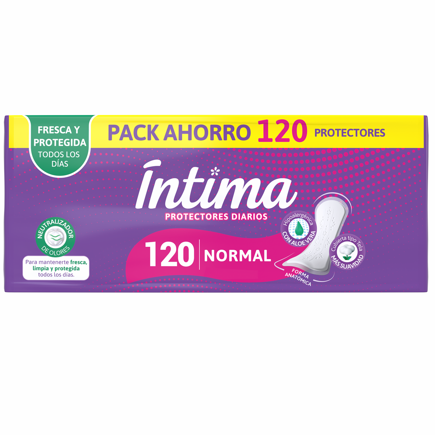 Protectores Diarios Tipo Tela ÍNTIMA 120 Unidades