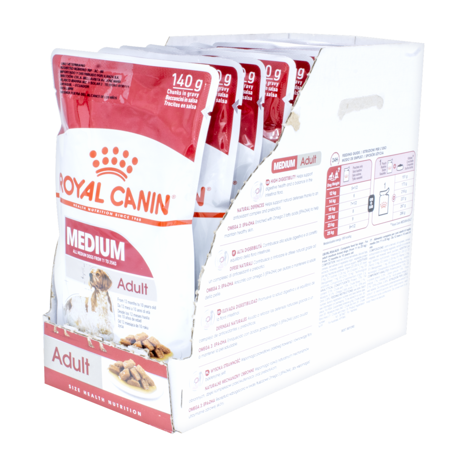Alimento Para Perros Adultos Medium ROYAL CANIN 10 X 140 G