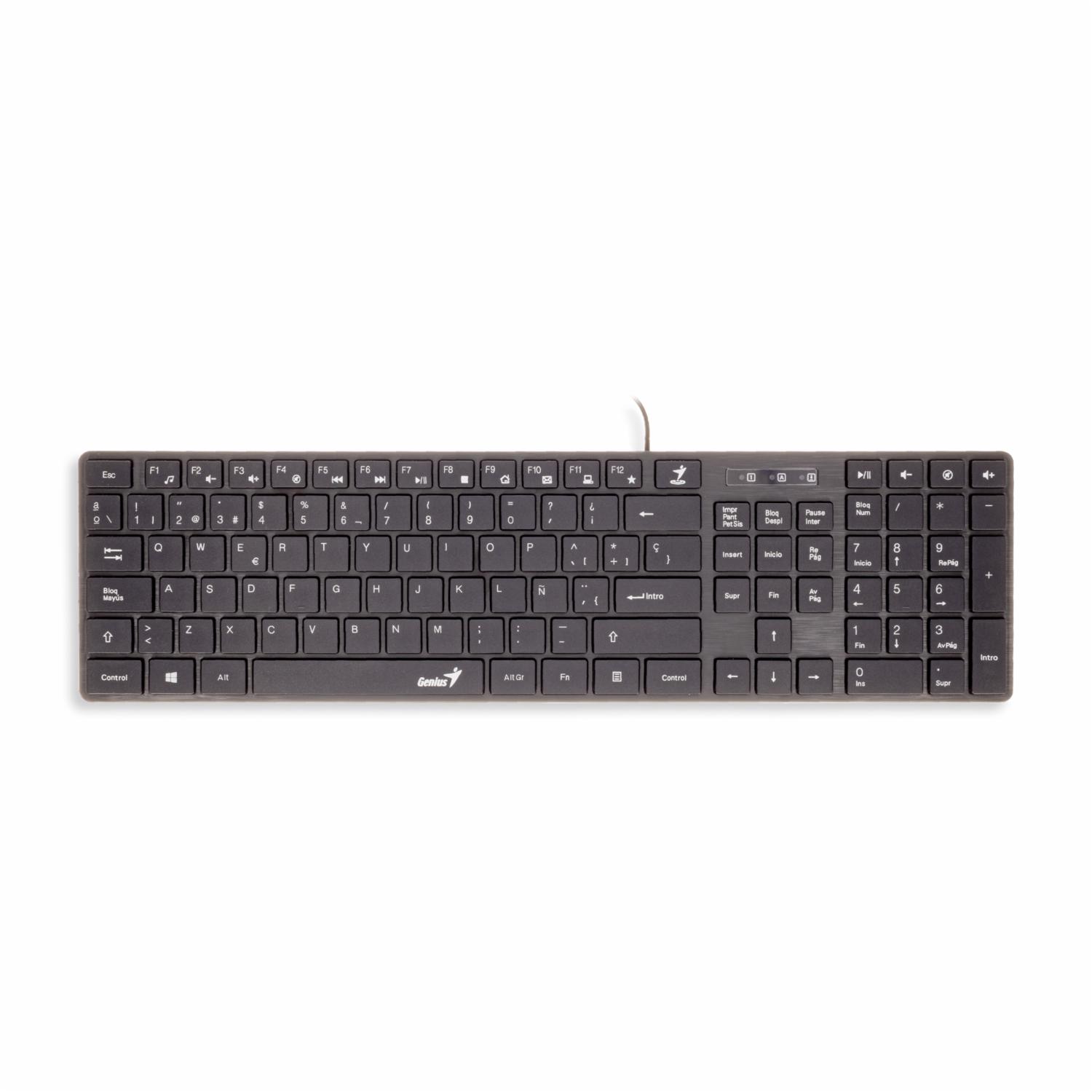 Teclado Más Mouse Óptico Modelo Slimstar C126 USB Negro GENIUS Con Cable