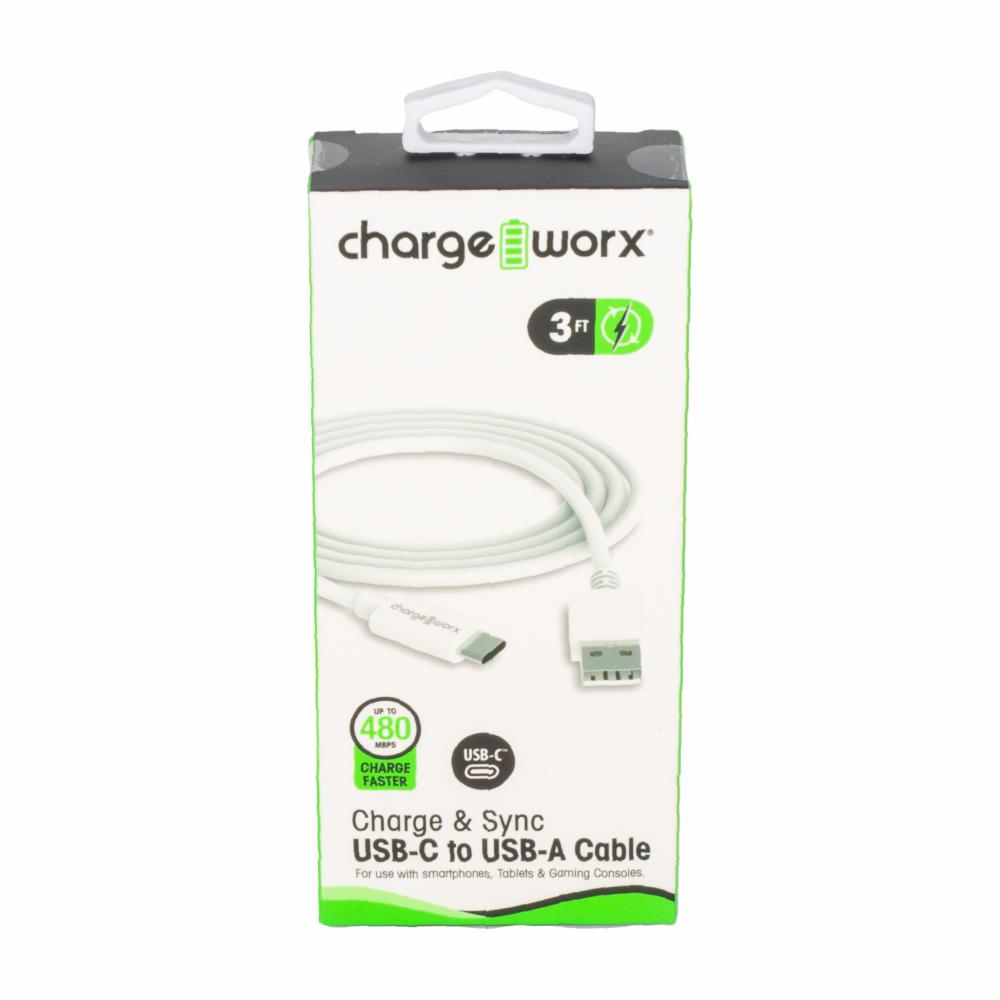 Cable Usb-c A Usb Cargador CHARGE WORX 3 Pies