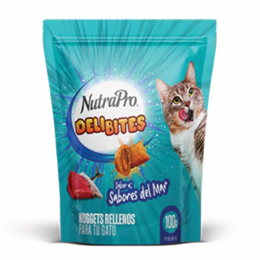 Snack Para Gatos Nuggets Sabor A Mar NUTRAPRO 100 G