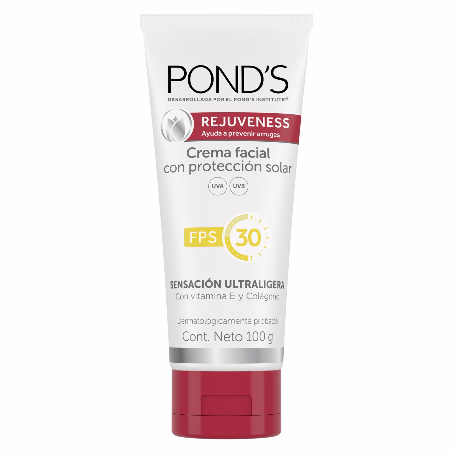 Crema Facial Rejuveness Con Factor De Protección Solar 30 POND’S 100 G