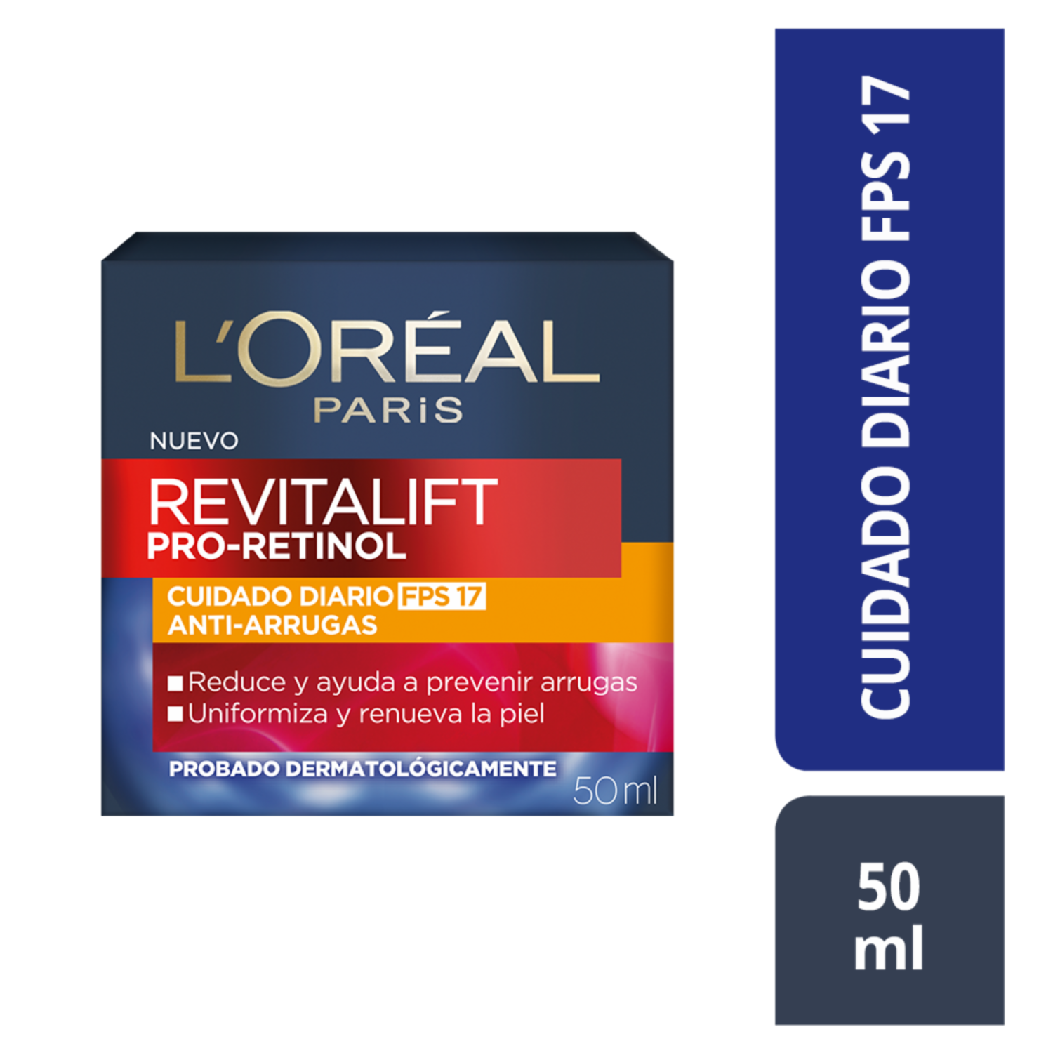 Crema Facial De Día Anti Arrugas Con Pro Retinol Fps 17 Revitalift L’ORÉAL 50 Ml