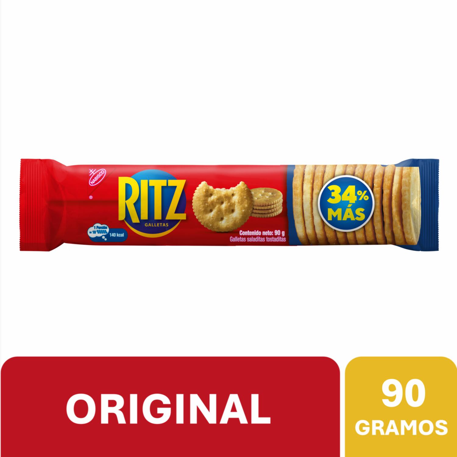 Galletas Saladas Extracontenido Sabor Original RITZ 90 G