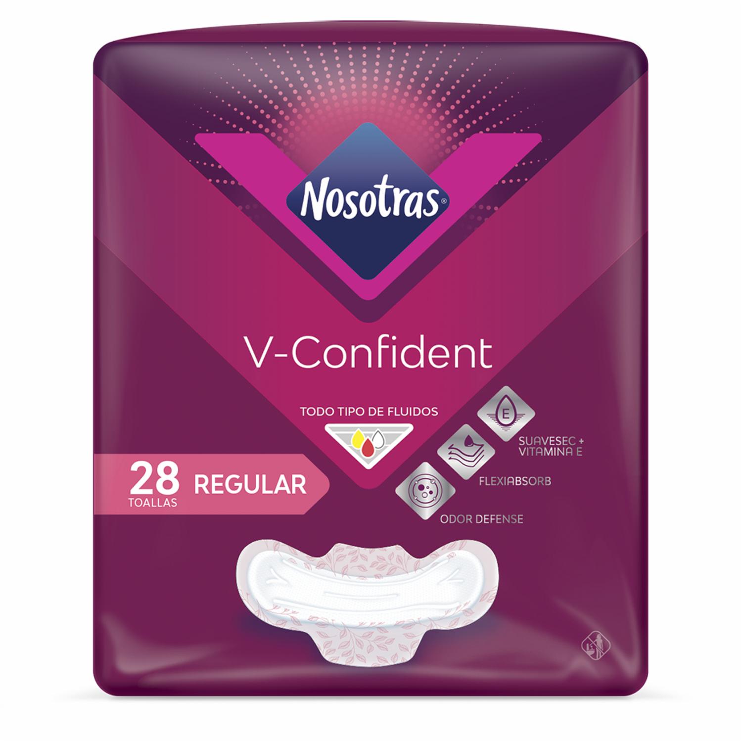 Toallas V-Confident NOSOTRAS 28 Unidades