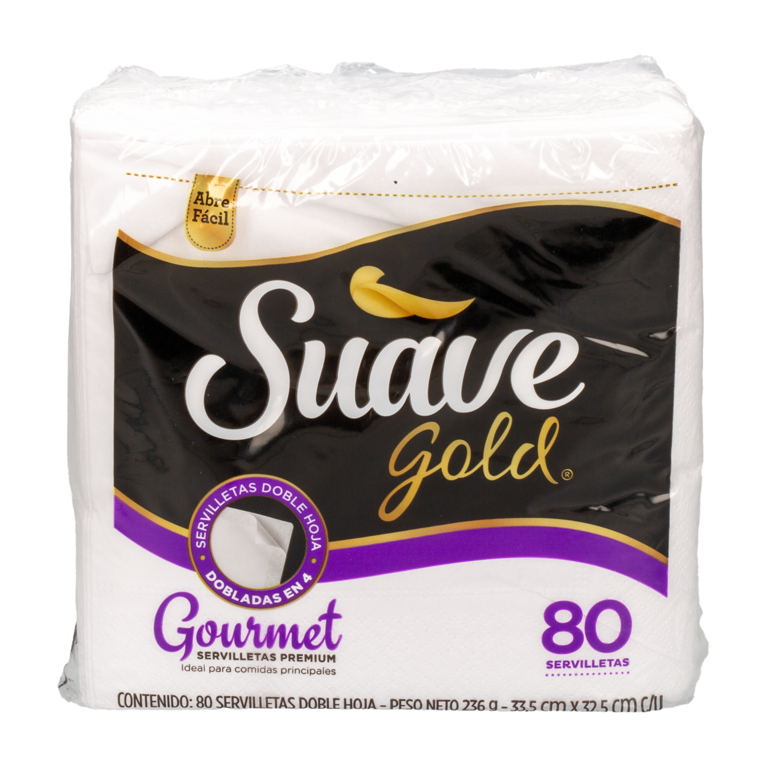 Servilleta Gourmet SUAVE GOLD X 80 Uds