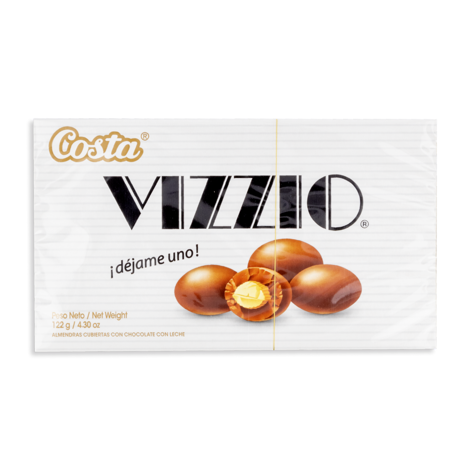 Chocolate Almendras Cubiertas Con Leche VIZZIO 122 G