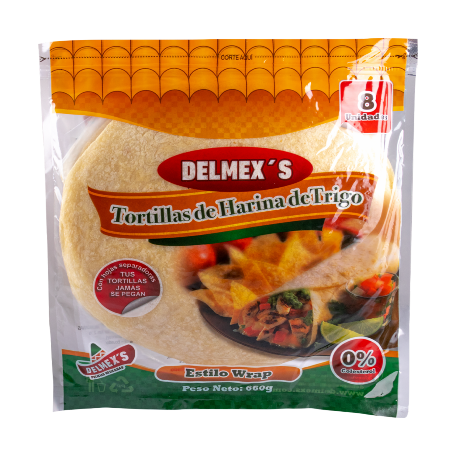 Tortillas De Harina De Trigo Estilo Wrap DELMEX´S 660 G