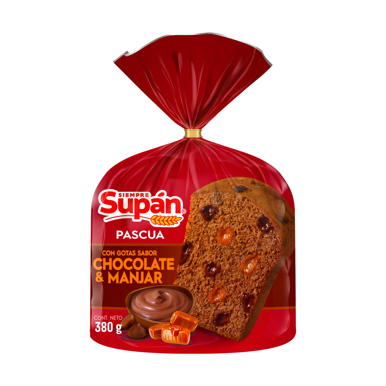 Pan De Pascua Chocolate Manjar SUPÁN 380 G