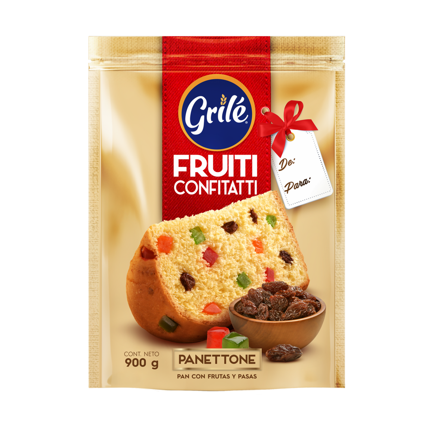 Panettone Con Frutas Y Pasas GRILÉ 900 G