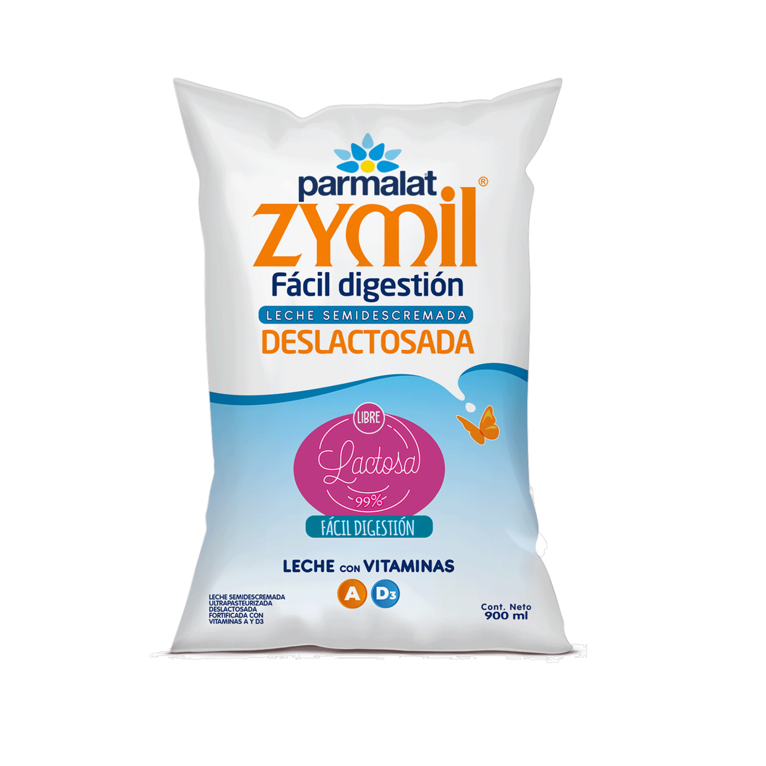 Leche Deslactosada Con Vitaminas Zymil PARMALAT 900 Ml