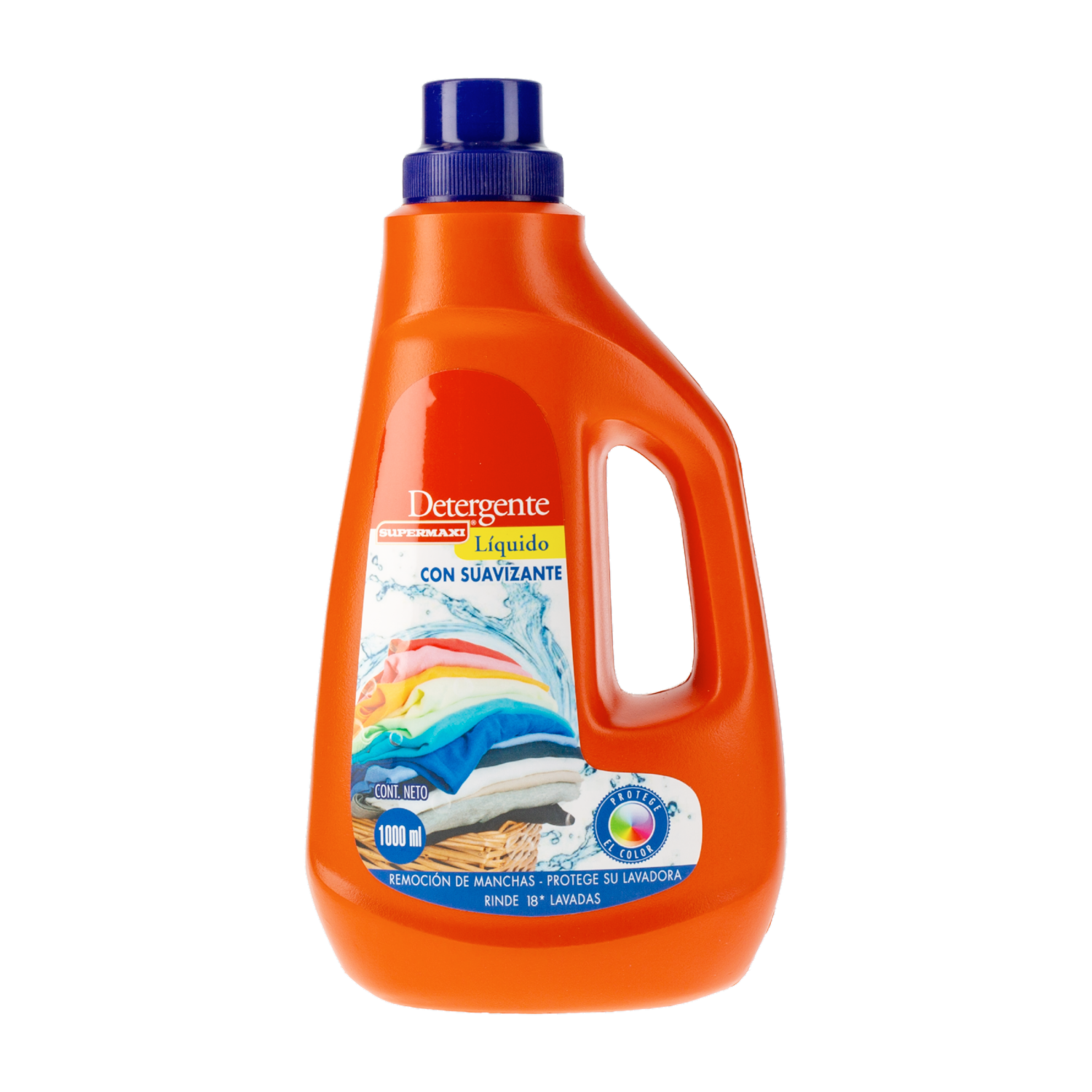 Detergente Líquido Para Ropa Con Suavizante Protege El Color SUPERMAXI 1000 Ml
