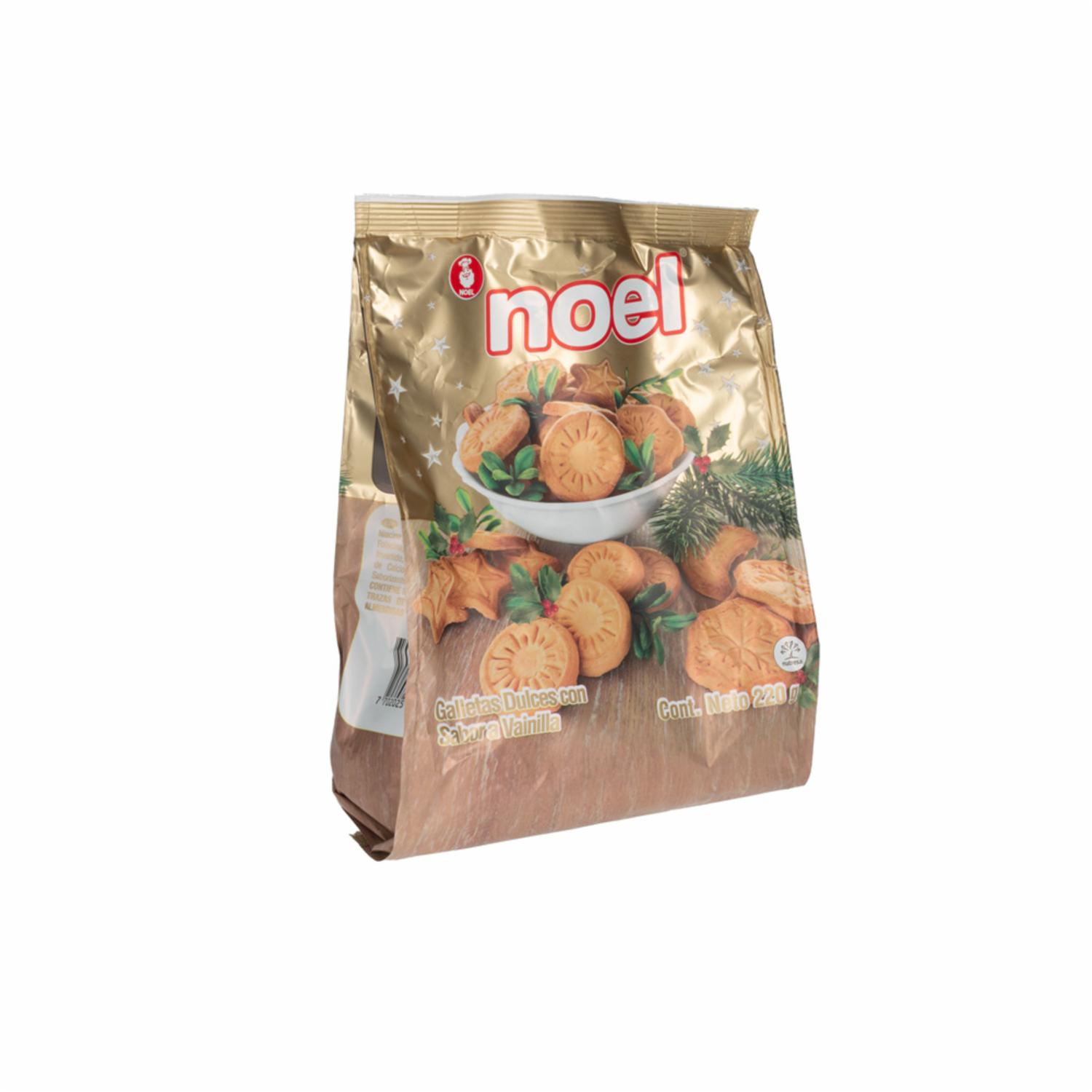 Galleta Noche Buena Bolsa Dorada y Blanca NOEL 220 G