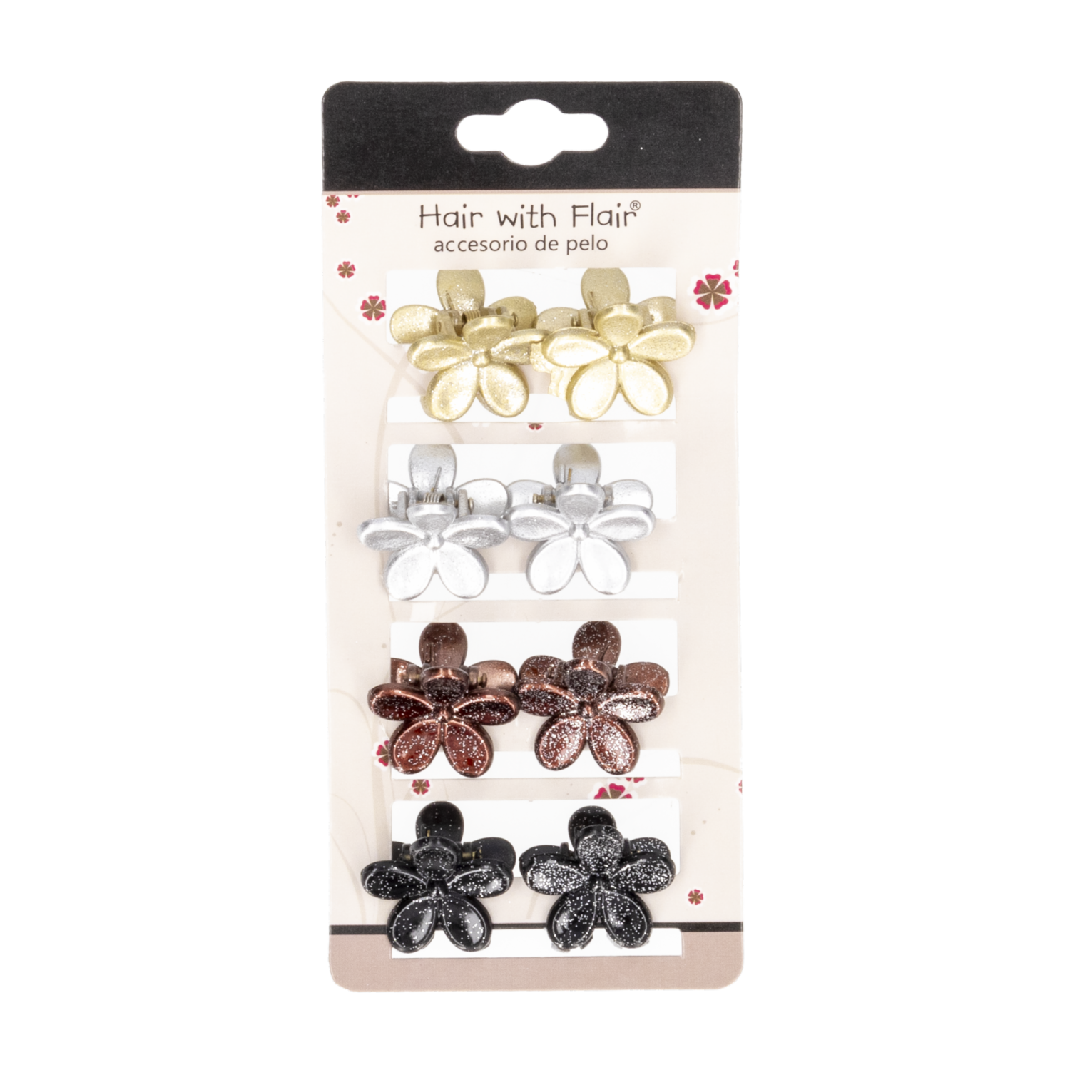 Vinchas De Cabello Tipo Clip De Flores HAIR WITH FLAIR X8 Uds
